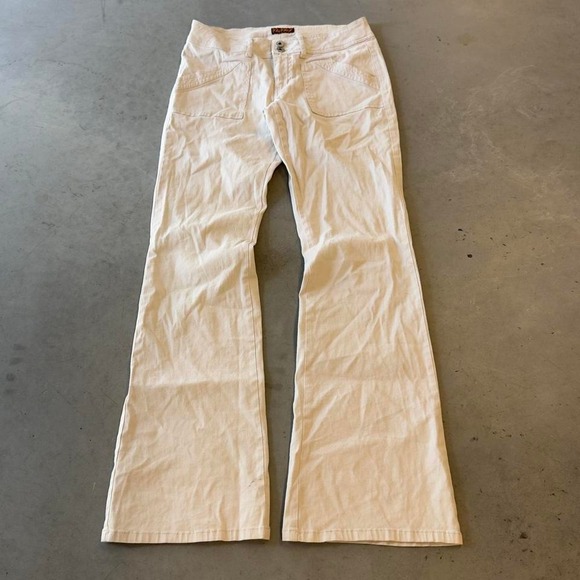 BeBop Pants - Vintage BeBop women's low rise cream flare pants